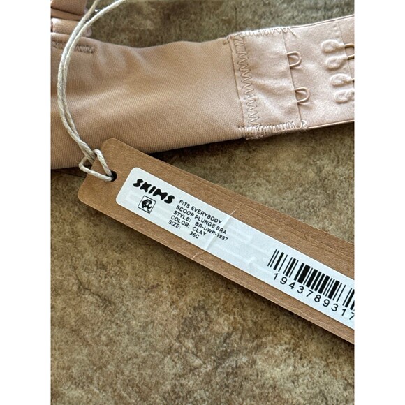 Skims Fits Everybody Scoop Plunge Bra Clay Size 36C - Picture 6 of 6